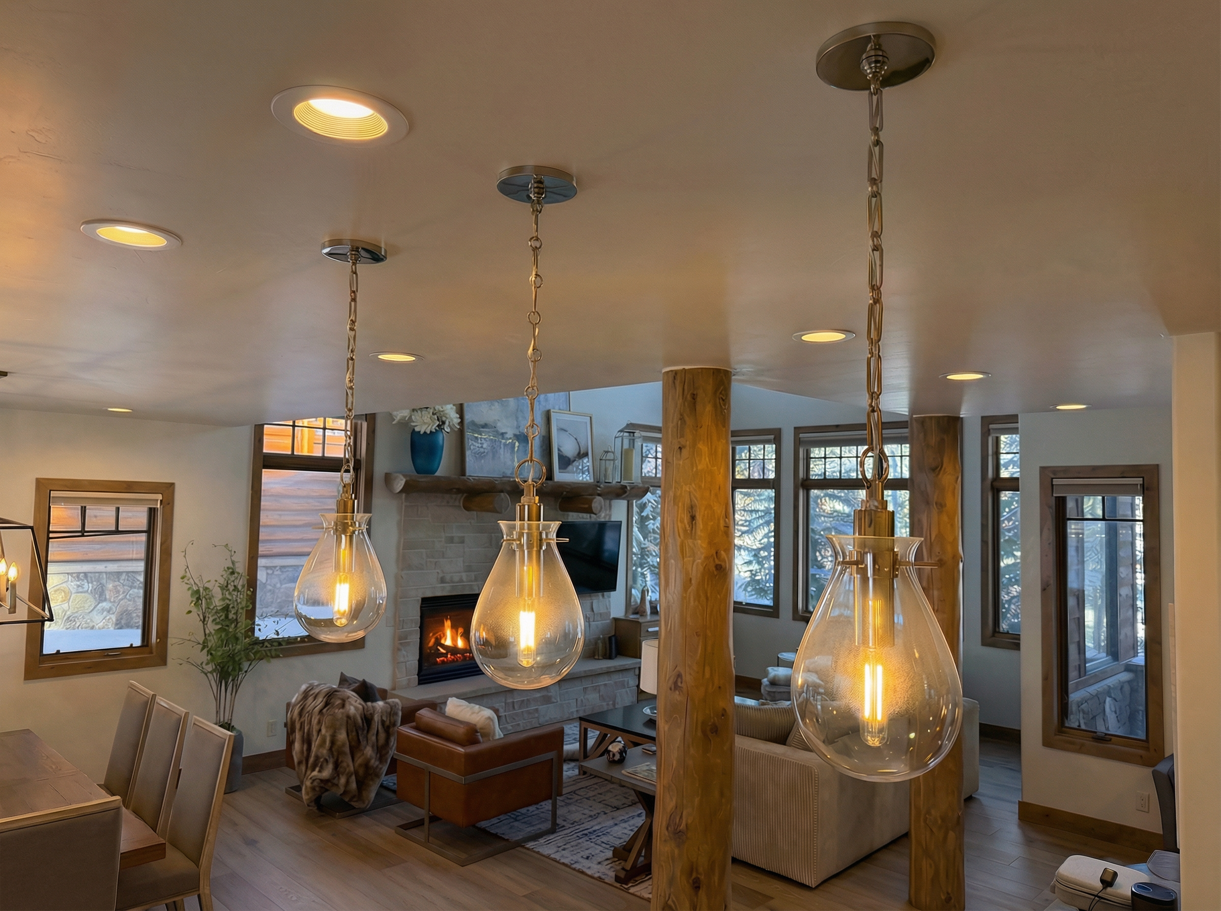 Architectural lighting details throughout the home